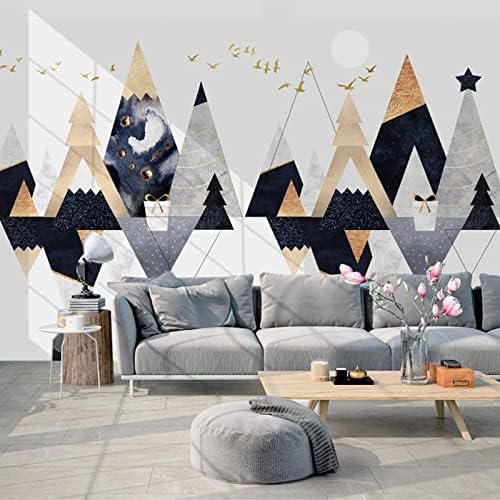 XLMING Dreieck Geometrie Kreative Kunst 3D Tapete Home Dekoration Wohnzimmer Sofa Schlafzimmer Tv Hintergrund Wand-200cm×140cm