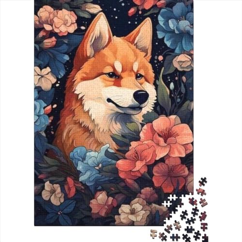 Tier-Fantasie-Hund, 1000-teiliges Puzzle für Erwachsene, sphärisches Puzzle für hochwertiges Recycling-Holzbrett (Größe 75 x 50 cm)