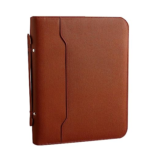 MILUZD Portfolio-Organizer mit ReißVerschluss, Padfolio-Ordner Aus Leder, Professioneller Business-Ordner, Organizer für/Dokumente ()