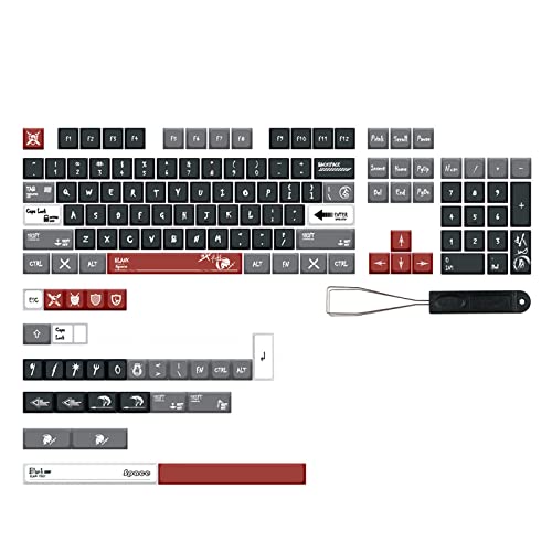 133 Tasten Tastenkappe PBT XDA schwarz für Dye-sub mechanische Tastenkappen 7U Space Stylish für 61/63/64/68/75/84/87/98/104/108 F Dye Sub-Tastenkappen