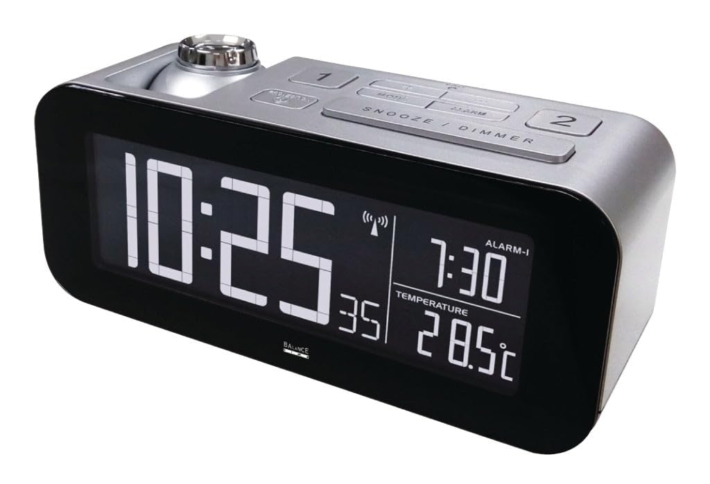 Balance 862458 Digital Alarm Clock Schwarz, Silber Wecker, 25