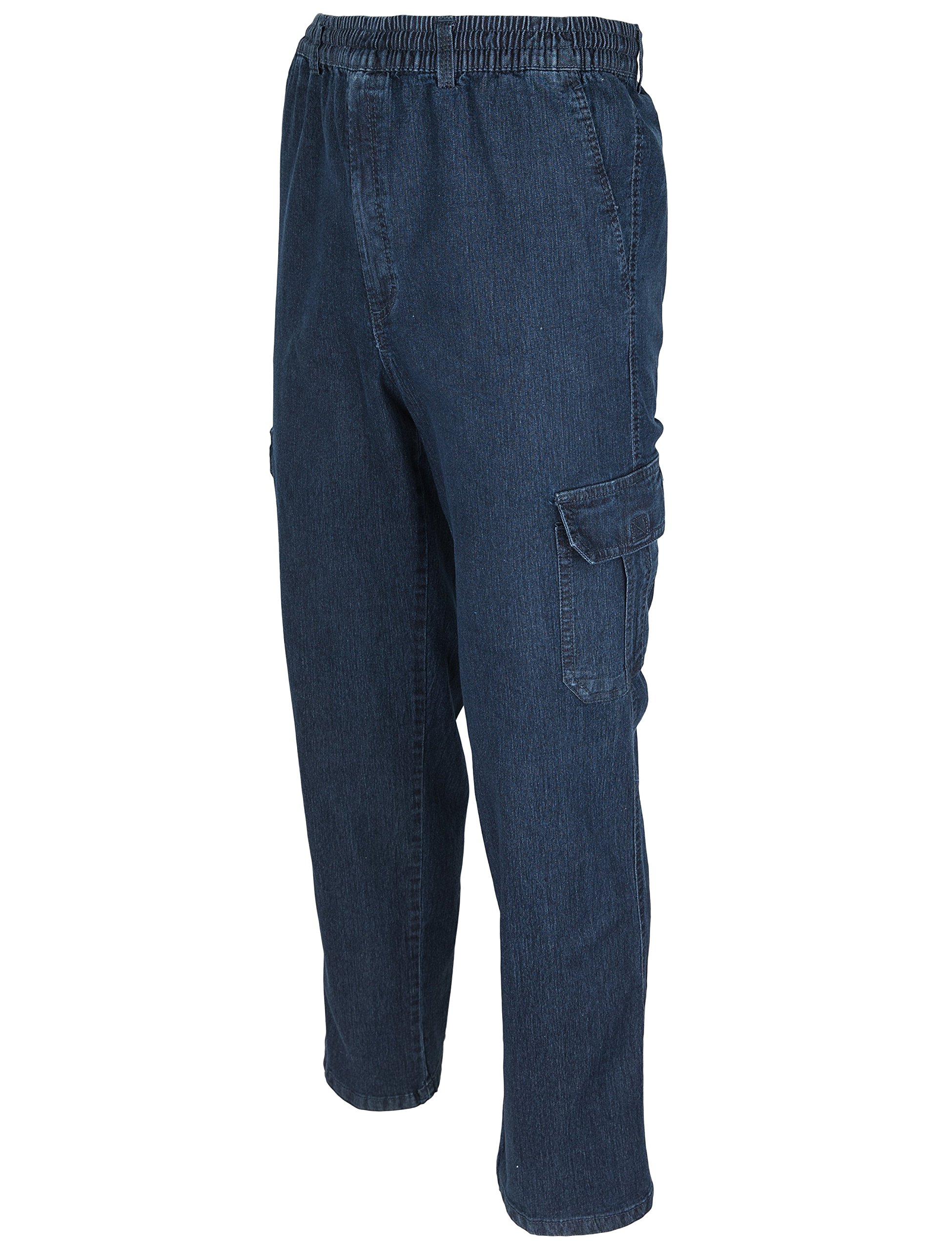 SOUNON Herren Jeans, Cargojeans, Schlupfhose Schlupfjeans, Stretchjeans Dunkelblau, Groesse: 3XL