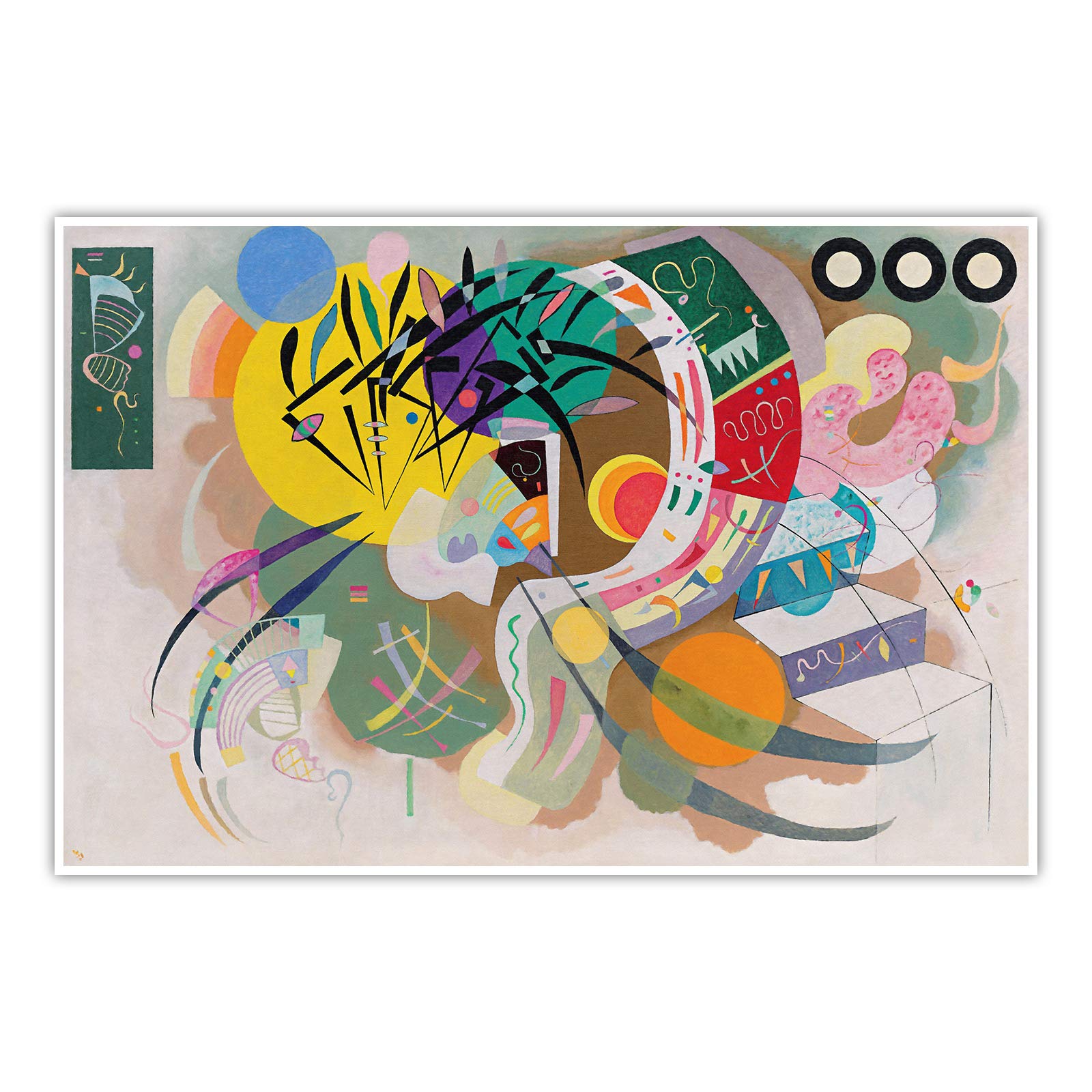 Dominante Kurve Wassily Kandinsky - Poster - Wandbild Kunst Druck (140 x 90 cm, Poster, Dominante Kurve)