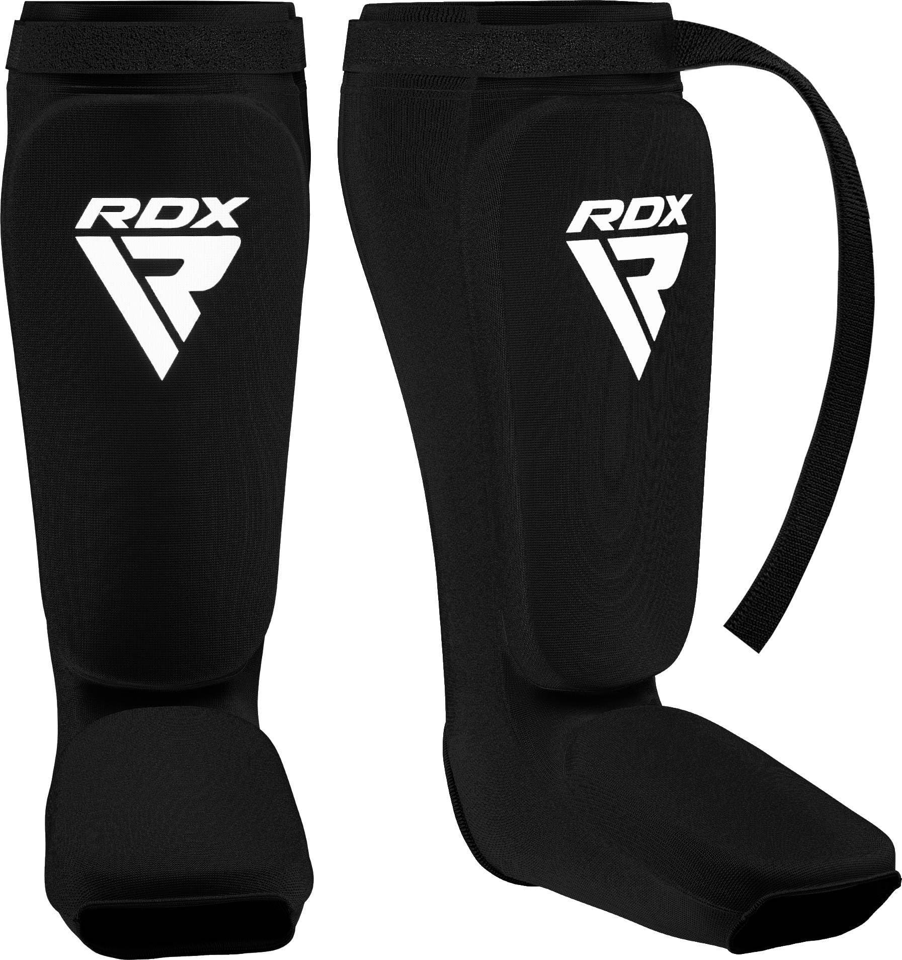 RDX Schienbeinschoner Kickboxen, Schienbeinschützer Thaiboxen Kampfsport Muay Thai MMA Spannschützer, Schienbeinschutz Polster Shin Guard Sparring, Herren Damen Fußschutz Kick Boxing Ausrüstung