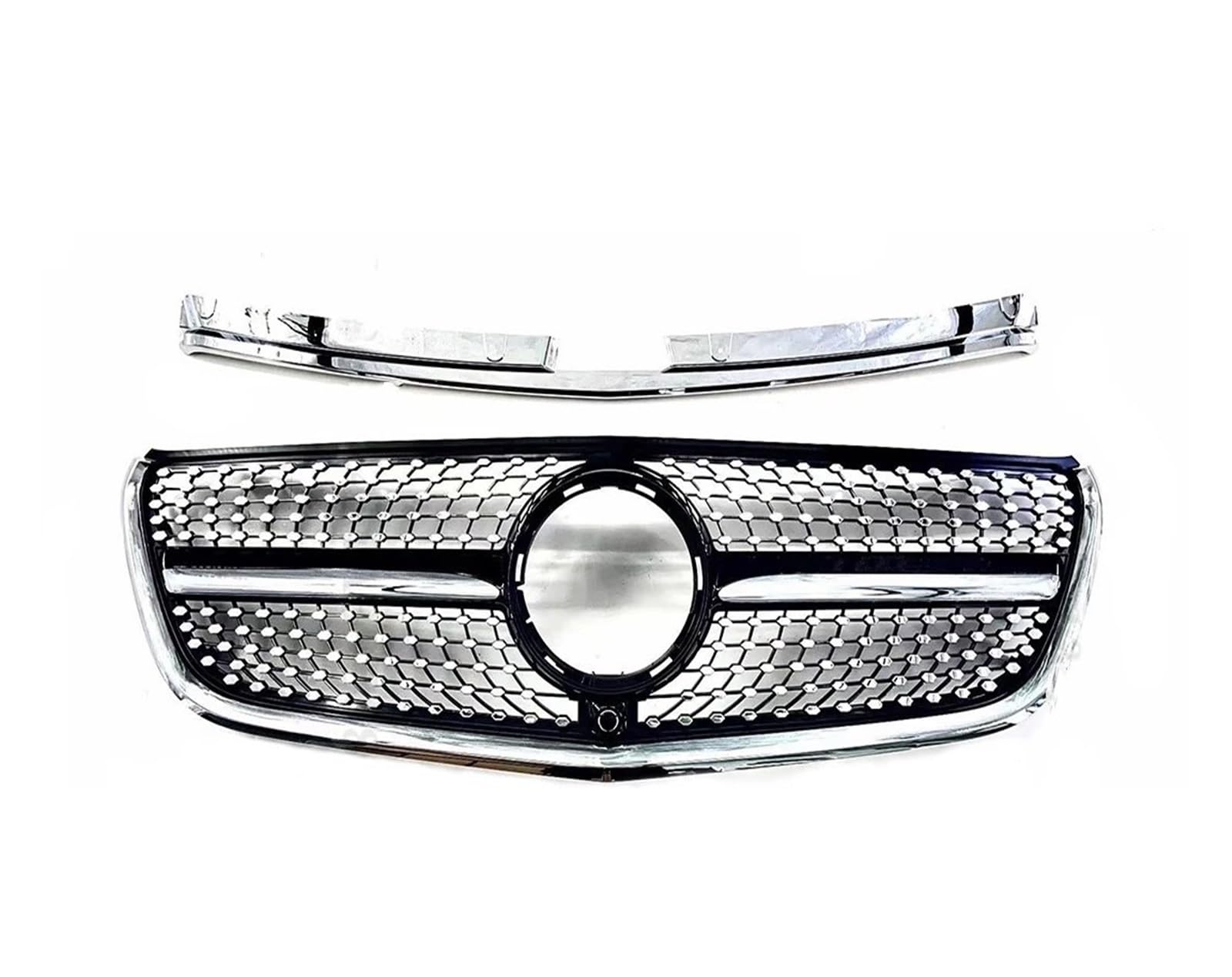 Frontgrills Für Benz W447 Vito 2015-2023 GT GTR Diamant Stil Front Stoßstange Kühlergrill Einlass Mesh Grill Gitter Styling Tuning Front Bumper Grille(2015-2019 DM Black)