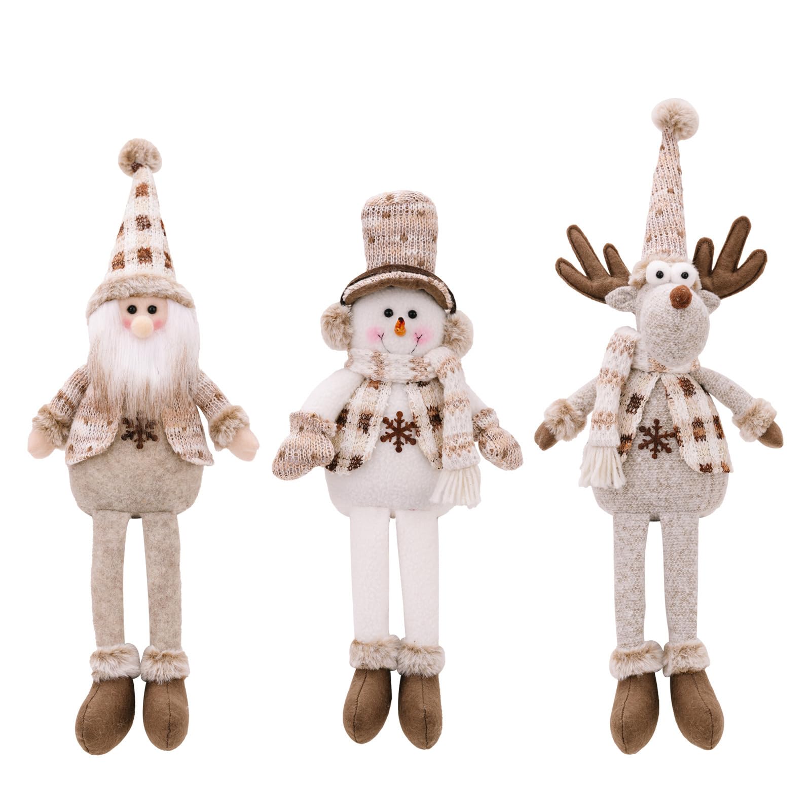 Zkydhbd Hängende Beinfiguren Für Den Weihnachtsbaum Einziehbarer Weihnachtsmann/Schneemann/Hirsch Ornament Festival Wand Und Türdekoration