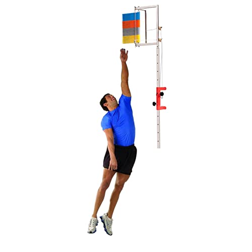 vertikaler Sprungtester Basketball-Dunk-Jumping-Fähigkeitstester, Sprunghöhe Vertikaler Herausforderer, Sprungmessstange zur Wandmontage, Volleyball Spike Fitnesstrainer ( Color : Colorful veins )