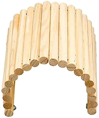 Hamsterunterstand Hamsterbogen Brücke Spielzeug Holz Regenbogen Brücke Kleine Tiere Spielzeug Holz Leiter Bogen Brücke für Hamster Igel Maus Ratte Meerschweinchen Kleintier (Holz)