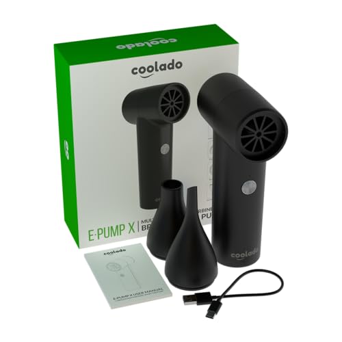 Coolado ePump X USB Drahtlose Luftpumpe für schnelles und leistungsstarkes Aufblasen und Vakuumsaugen von Inflatables, LayTube, Luftmatratzen, Schwimmbäder, Strand Spielzeug