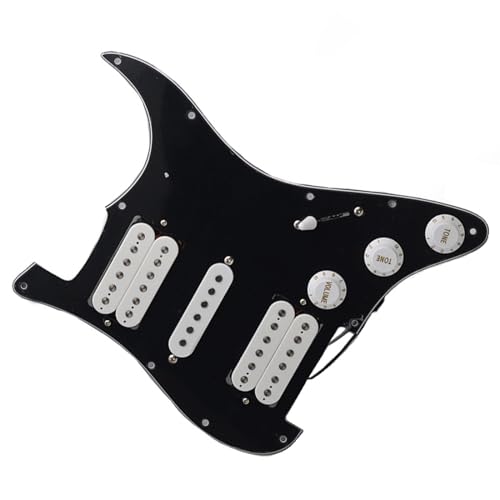 Standard-Pickguard-Tonabnehmer HSH E-Gitarren-Schlagbrett, vordere Abdeckung, Schaltungsbaugruppe, Tonabnehmer, exquisites Ersatzset (Color : 4)