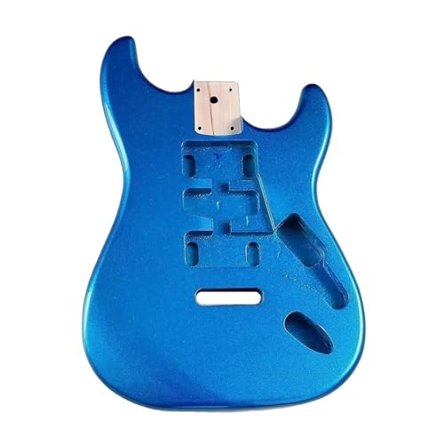 Korpus Für E-Gitarre Aus Pappelholz, Sunburst-Farbe, Gitarrenzubehör, Gitarren-Fass-Korpus, Hochglanz-Finish (Color : 3 Metallic blue)