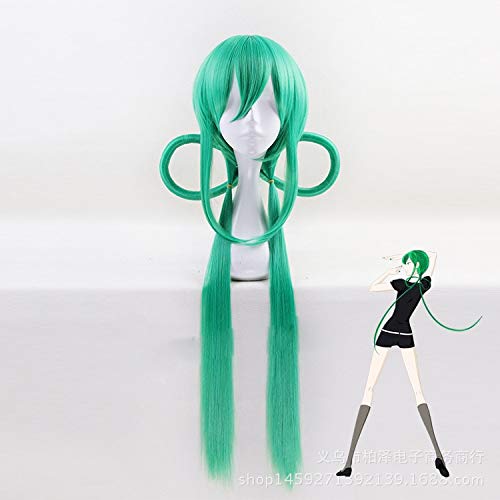 LINLINCD Cosplay wig Land der glänzenden Houseki no Kuni Jadegrün 70cm langes glattes synthetisches Haar Cosplay Halloween Karneval Perücke für Frauen grün