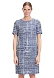 Cartoon Damen Casual-Kleid mit Struktur Dunkelblau/Blau,42