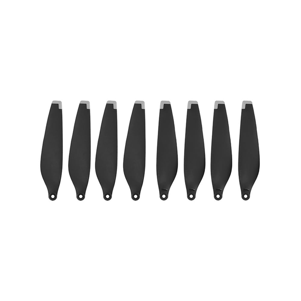 KUANDEDIAN 8 STÜCKE 6030F Propeller, geräuscharmer, leichter Flügel, geeignet for DJI Mini 3 Pro und Mini 4 Pro Drone Ersatzpropeller(8pcs Black Silver)