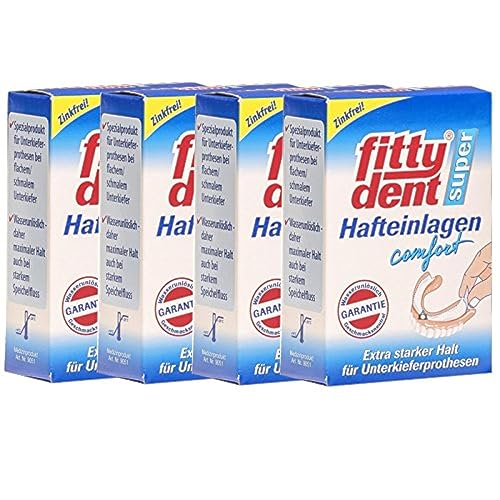 4 x FITTYDENT super Haftkleber Einlagen 15 Stück