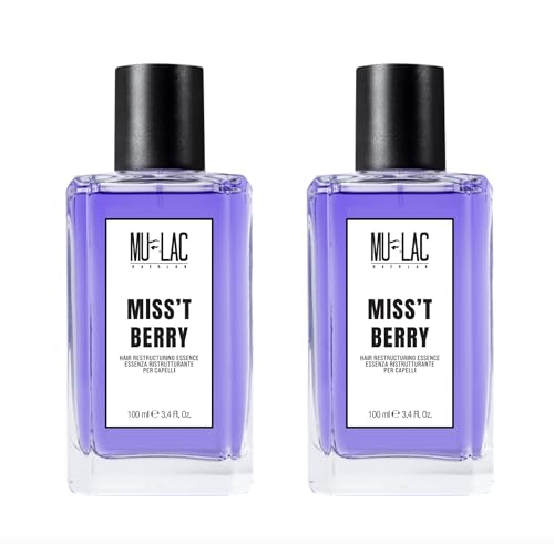 Mulac MISS'T BERRY 2-teiliges Set mit Restrukturierungsessenz für Haar, hellt und duftet Vegan, 100 ml, 2 Stück