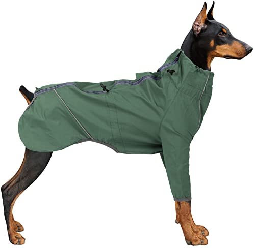 Hunderegenmantel Wasserdicht Nylon Regencape Für Hunde, Outdoor Hundemantel Mit Verstellbarem Hals Brust, Für Kleine Mittlere Große Hunde Camping Wandern (Color : Grün, Size : XX-Large)