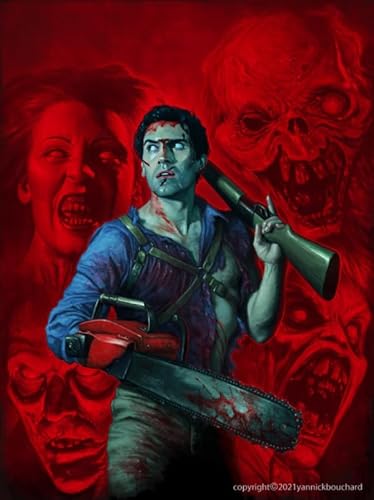 HfmQuisutron Jigsaw Puzzle 1000 Teile Deads Horror Film Poster Holzpuzzle Für Zuhause Stressabbau Spiel Yw44Az