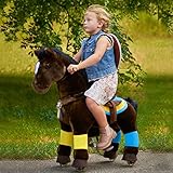 PonyCycle Official 2020 Premium K-Serie Ritt auf Pferd Spielzeug Plüsch Walking Animal dunkelbraunes Pferd für Alter 3-5 Small Size K35