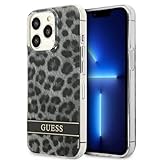 Guess GUHCP13LHSLEOK Hülle für iPhone 13 Pro / 13 6,1" grau/Grey hardcase Leopard