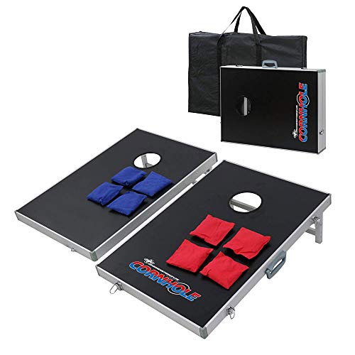 CLE Cornhole Mega Trend Gartenspiel Board Set mit Tragetasche und 8 Bean Bags