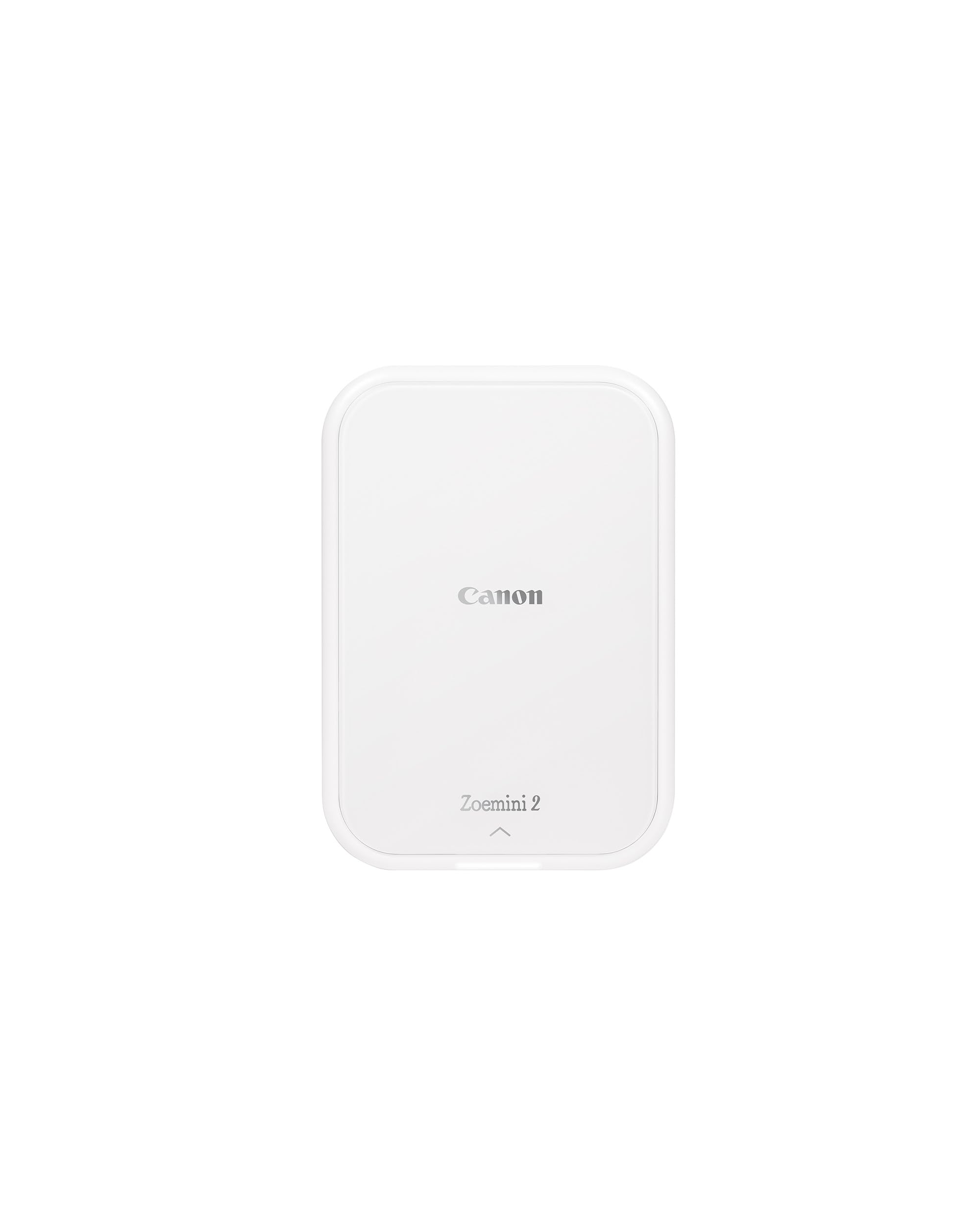 Canon Zoemini 2 Mini Fotodrucker mobil tragbar unterwegs Hosentasche PRINTING KIT (Fotodruck 5x7,6 cm, für Smartphone + Tablet, eingebauter Akku) perlweiß [+ 20er ZINK Druck-Set + 10er Circle Sticker]