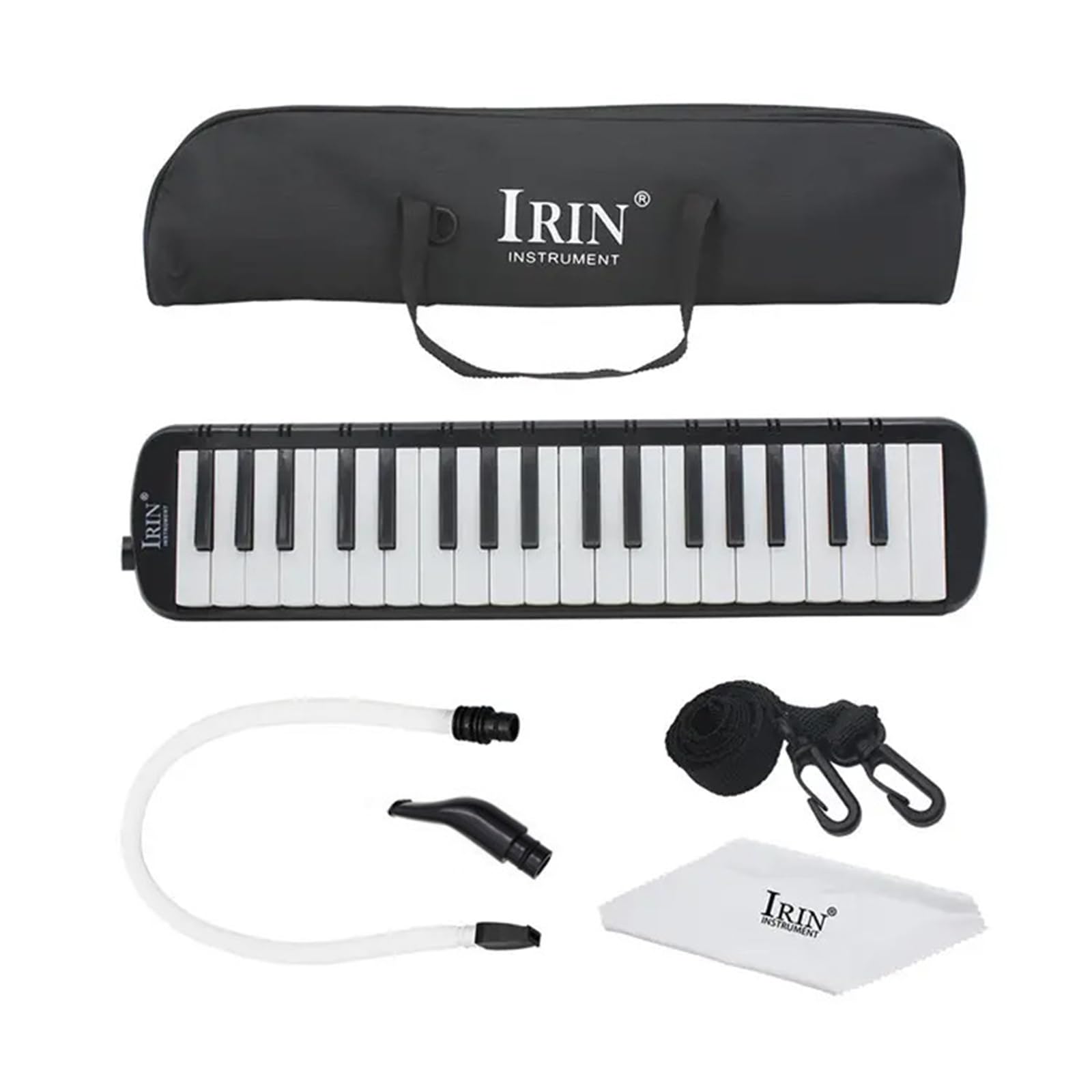 37 Tasten Melodica Instrument Air Piano Keyboard Pianica Mundharmonika Musikinstrument mit Tragetasche für Anfänger Air Piano Keyboard Tragbare Mundharmonika Multifunktional