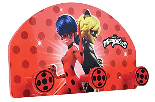 Miraculous Fun House 713487 Ladybug Garderobe für Kinder, Höhe 37 x Länge 21,5 x Tiefe 68 cm