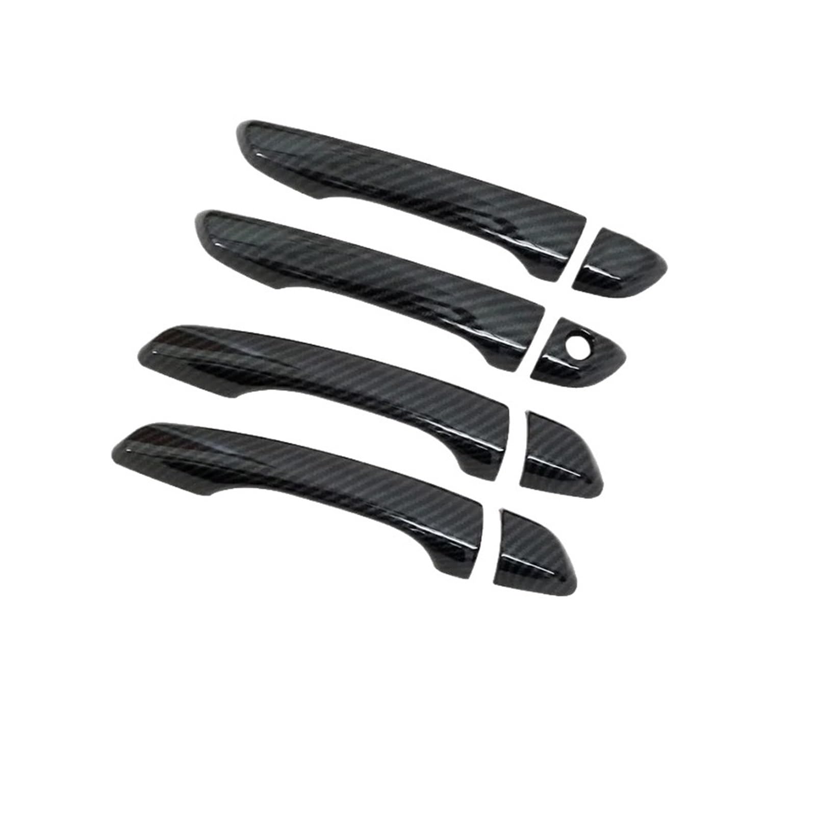 Beifahrerseite Außentürgriff Für Opel Für Mokka 2021 2022 2023 Auto Chrom Türgriff Luxuriöses Äußeres Auto-Styling Anti-Kratz-Zubehör Auto Deurgrepen Trim(Carbon Fiber 4pcs)