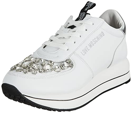 Love Moschino Damen Sneakerd.run40 Nappa+Laminato Sneaker, Mehrfarbig, 36 EU