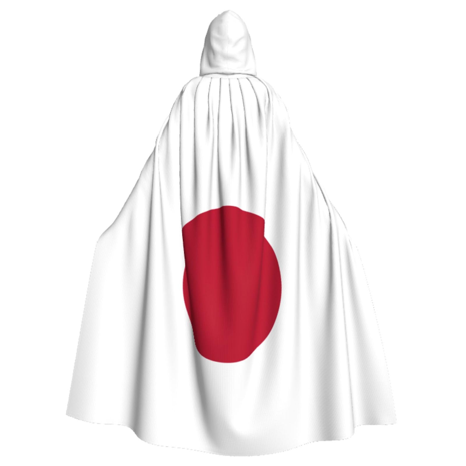 WURTON Eleganter Kapuzenumhang mit japanischer Flagge, für Halloween, Karneval, Mottopartys, Cosplays, Erwachsene, Unisex