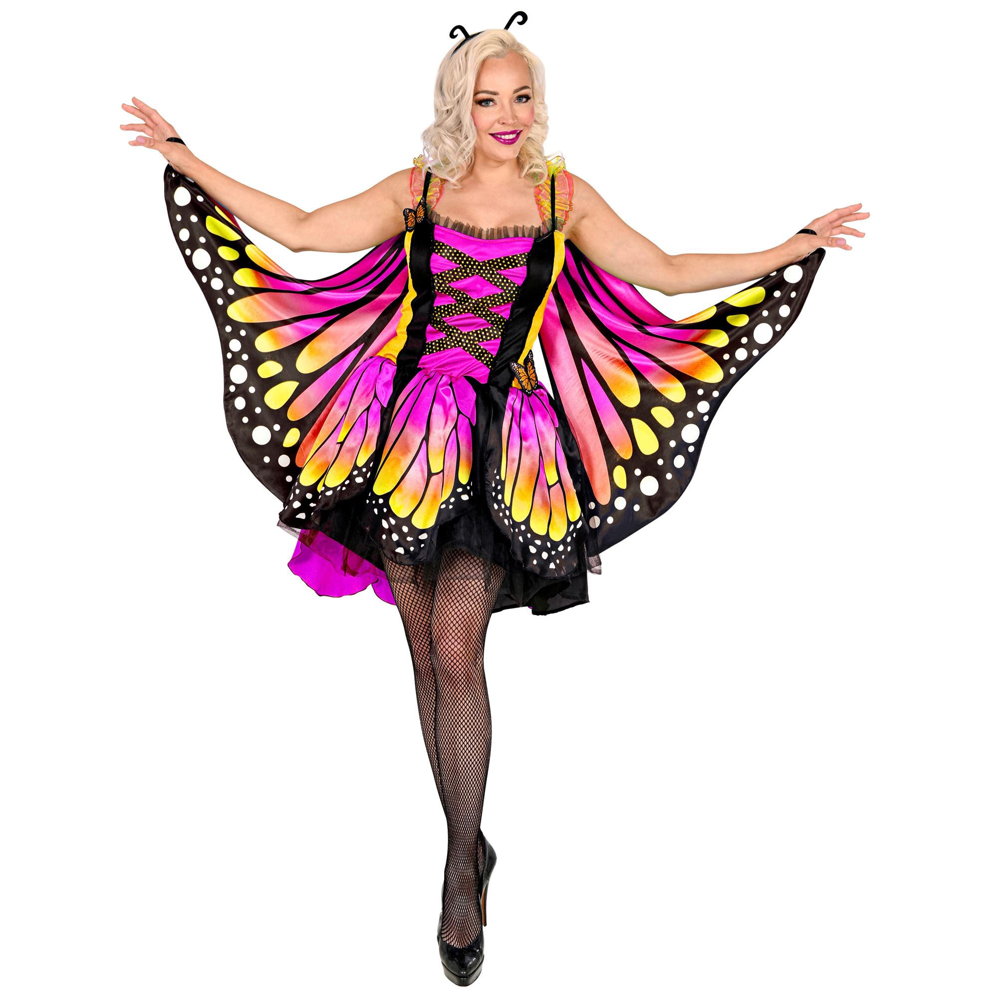 W WIDMANN MILANO Party Fashion - Kostüm Schmetterling, Kleid mit Tutu, Flügel, Tierkostüm, Faschingskostüme