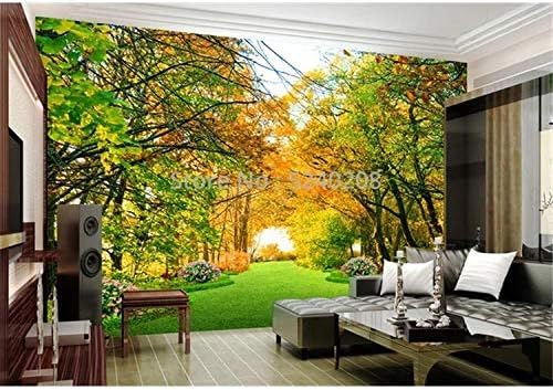 XLMING Blick Auf Die Waldpfade Des Parks 3D Tapeten Home Esszimmer Sofa Schlafzimmer Wohnzimmer TV Hintergrund-400cm×280cm