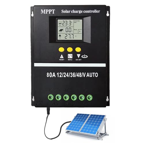 Weppduk Solarenergieregler,-USB-Solarregler - 2-USB-Port-Solarenergieregler mit sieben Modi,Energieumwandlungshilfe-Solarpanel für Solaranlage, Yacht, Villa, Solar-Werbetafel, Wohnwagen