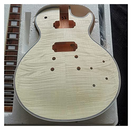 Gitarrenkörper Electric Guita Flame Ahorn Venenerr + Mahagoni Okoume Body Hals-Palisander-Griffbrett Gitarrenkörper (Color : 17)