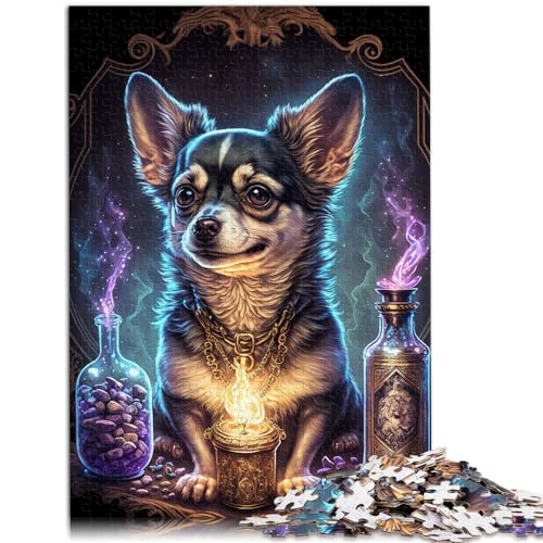 Puzzle | Chihuahua-Hund, 1000-teiliges Puzzle für Erwachsene, Holzpuzzle, Spaß für zu Hause, Aktivitäten, Geburtstagsgeschenk, Reisegeschenk, 1000 Teile (50 x 75 cm)