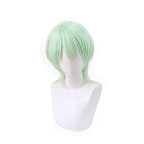 LINLINCD-Anime Coser Wig Fire Emblem Zughilfe Byleth Beleth Beleth Grün Lange Perücke Cosplay Kostüm Synthetisches Haar Männer Frauen Karneval Party Kurz Perücke Kurz