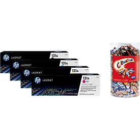 Original HP Toner 131A CMYK, Mixpack, schwarz, cyan, magenta, gelb