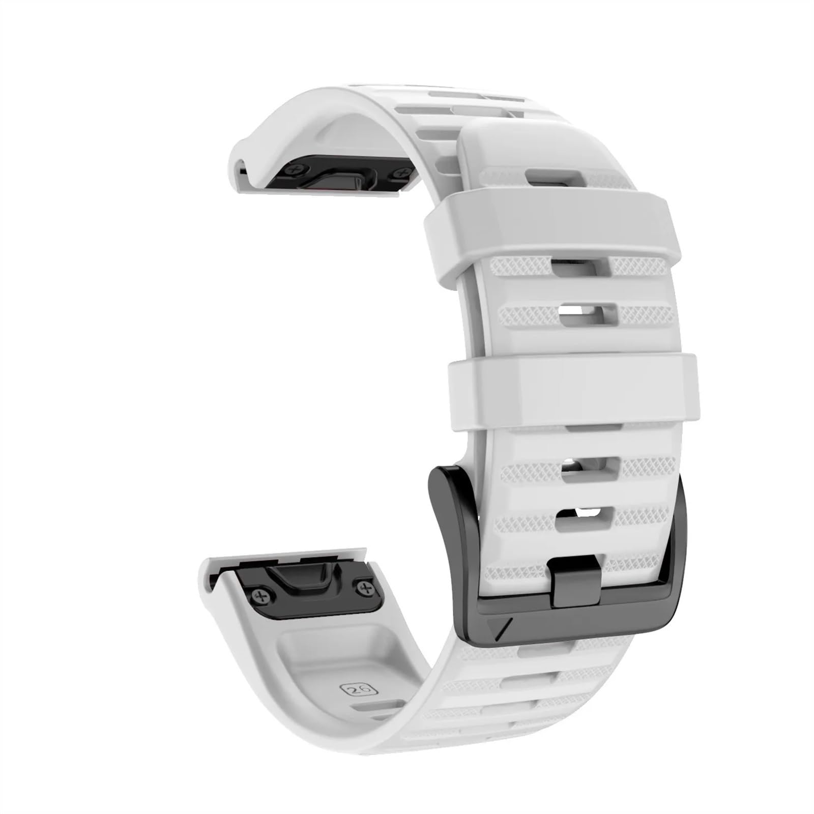 THBGTCNQ 22 26 mm Silikon-Schnellwechsel-Uhrenarmband for Quarzuhr, Smart Watch, Armband, Uhrenzubehör(White.,26mm)