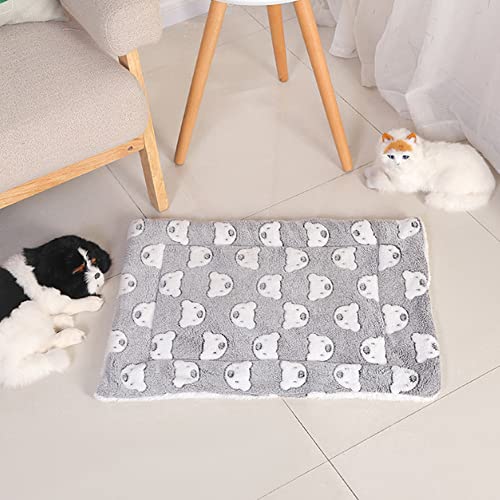 ZESLIV Hundematte Hundedecke Waschbar Soft Fleece Warm Pet Hund Katze Bett Decken Schlafen Matte Beidseitig