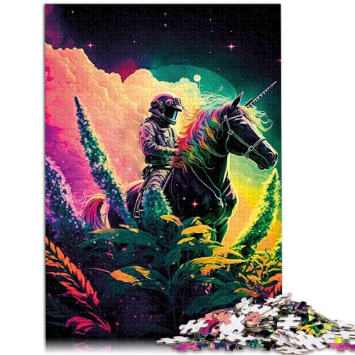 Puzzlespiel Astronaut 1000 Teile Puzzle für Erwachsene Puzzles Holzpuzzle Spaß für Aktivitäten zu Hause, Geburtstagsgeschenk, Reisegeschenke, 1000 Teile (50 x 75 cm)