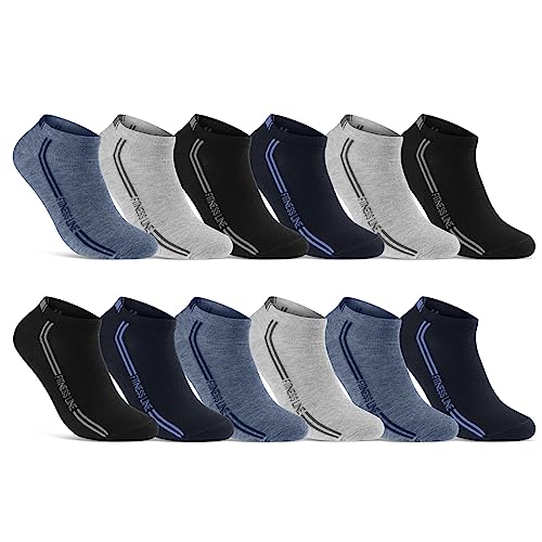 8 | 12 | 20 Paar Sneaker Socken Herren Mehrfarbig Baumwolle 16777 WP (12 Paar 47-50)