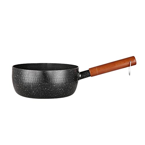 18/20CM Suppe Töpfe Holzgriff Milch Töpfe Antihaft Wok Küche Braten Pfannen Aluminium Legierung Mehrzweck Pfannen