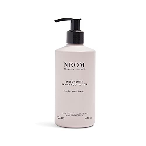 NEOM Energy Burst Hand & Body Lotion, 300 ml – nähren und erweichen, Grapefruit, Zitrone & Rosmarin