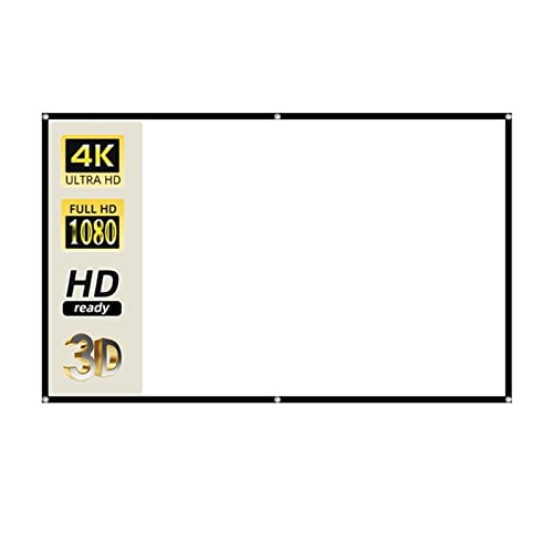 Projektor-Leinwand, weich, hohe Dichte, weiß, faltenfrei, 60-200 Zoll, tragbar, faltbar, Unterstützung, doppelseitige Projektion, Film im Freien - Projektorleinwand(84 inch)