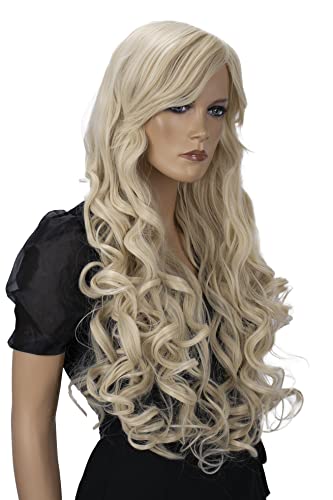 PRETTYSHOP 80cm Perücke Voluminös Langhaar Cosplay Theater Show Blond CP15