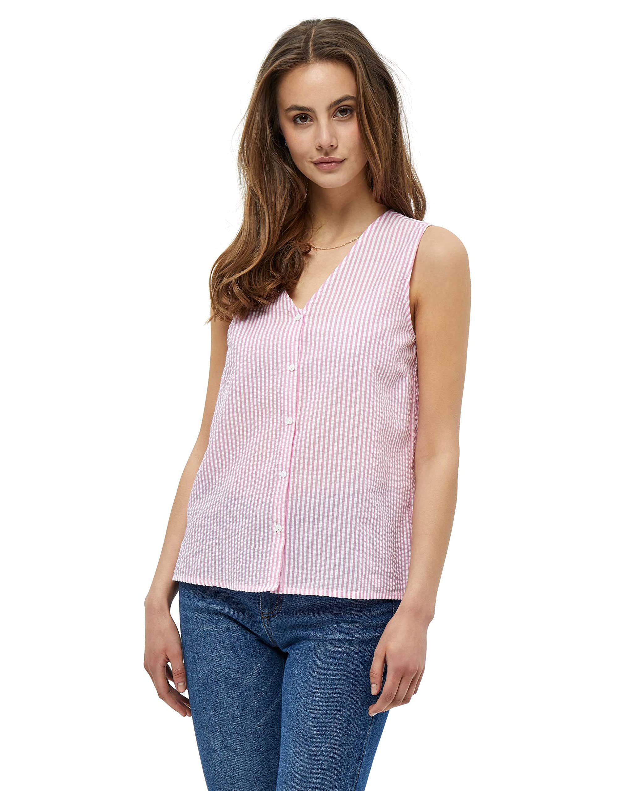 Peppercorn Women's Elaine Top, Pink Lemonade Striped, S