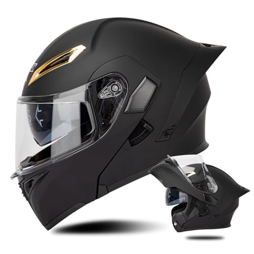 Doppelspiegel Motorradhelm Modularer Klapphelm ECE/DOT Zertifiziert Hochklappbarer Lokomotivhelm Full Face Helm Integralhelme Sturzhelm Mofa Helm Moped-Helm Vollvisierhelm