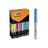 BIC Intensity Pastell Marker, in 24 verschiedenen Metallic- und Pastellfarben, geruchsarm, schnell trocknend, (Verpackung kann variieren), 1 stück (24er Pack)