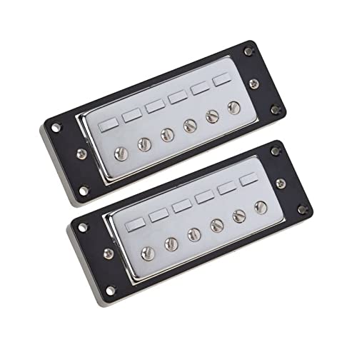 ZENGXUE 1 Satz Gitarre Pickups Mini 6 Saiten Humbucker Pickups Brückenhals Für E-Gitarren-Chrom Humbucker Tonabnehmer Set